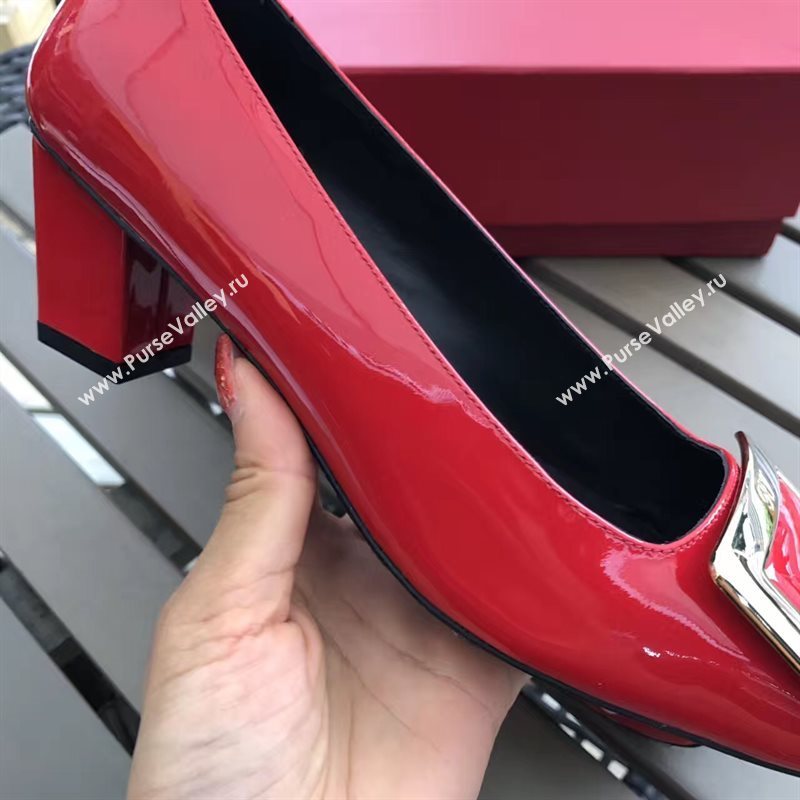 Roger Vivier RV 4.5cm heels red sandals shoes 4322