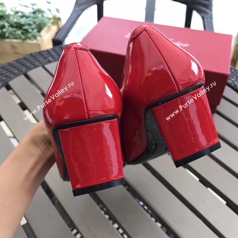 Roger Vivier RV 4.5cm heels red sandals shoes 4322