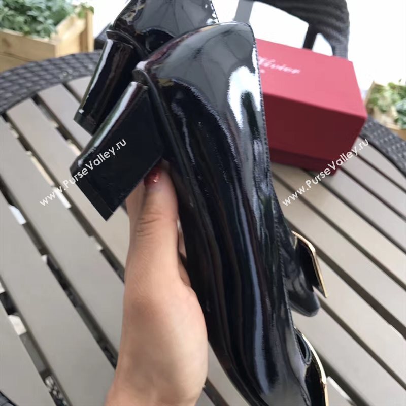 Roger Vivier RV 4.5cm heels black sandals shoes 4323