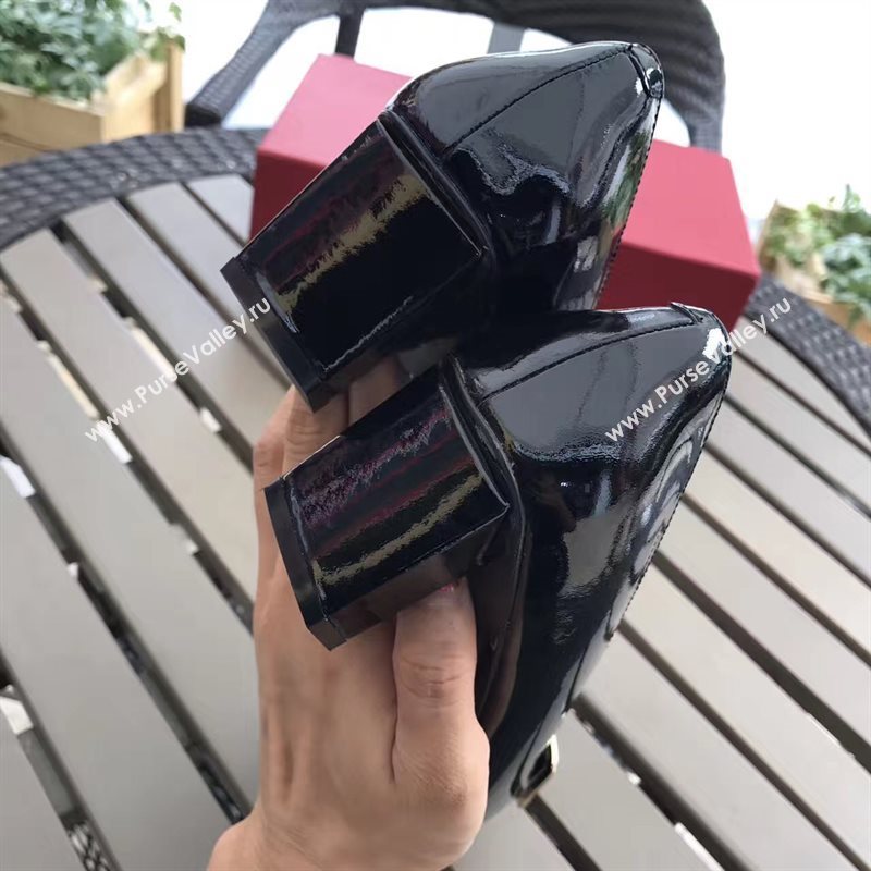 Roger Vivier RV 4.5cm heels black sandals shoes 4323