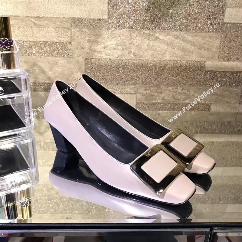 Roger Vivier RV 4.5cm heels cream sandals shoes 4325