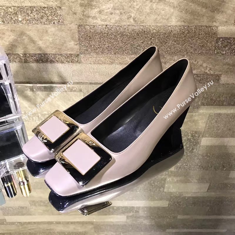 Roger Vivier RV 4.5cm heels cream sandals shoes 4325