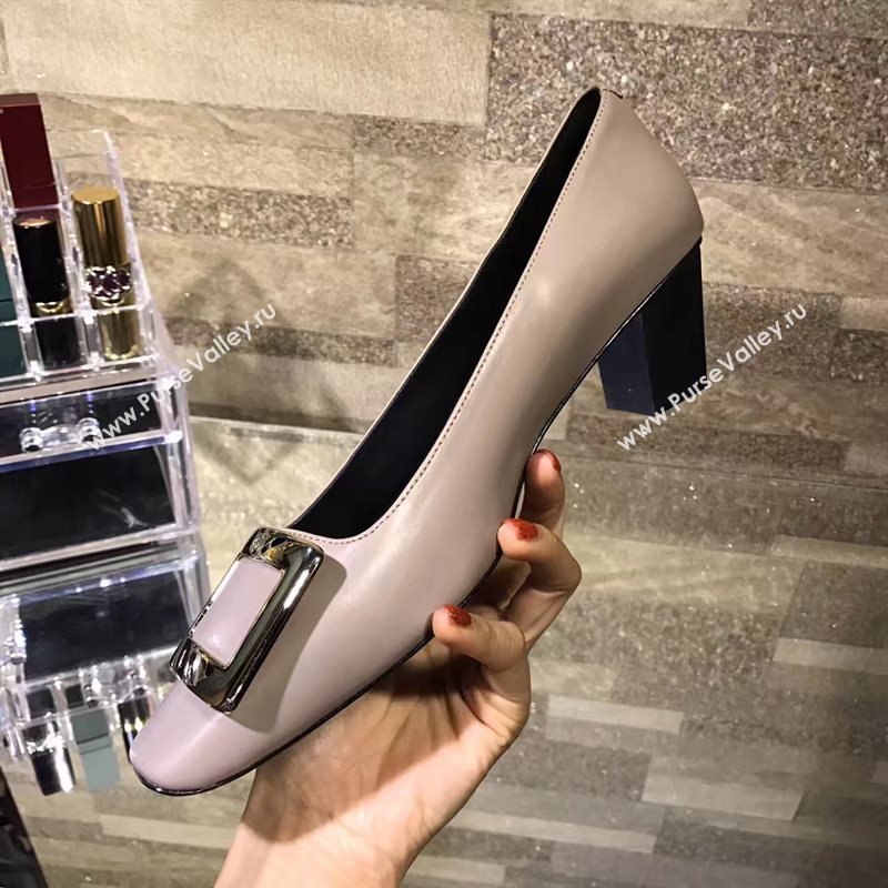 Roger Vivier RV 4.5cm heels cream sandals shoes 4325