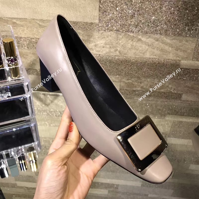 Roger Vivier RV 4.5cm heels cream sandals shoes 4325