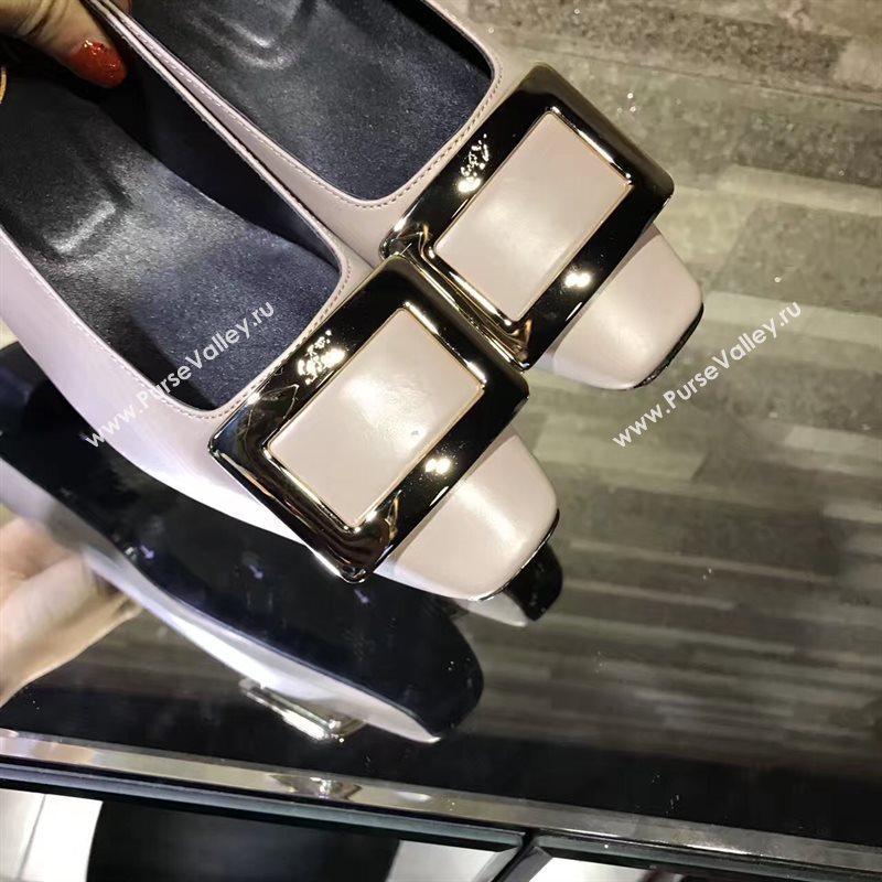 Roger Vivier RV 4.5cm heels cream sandals shoes 4325