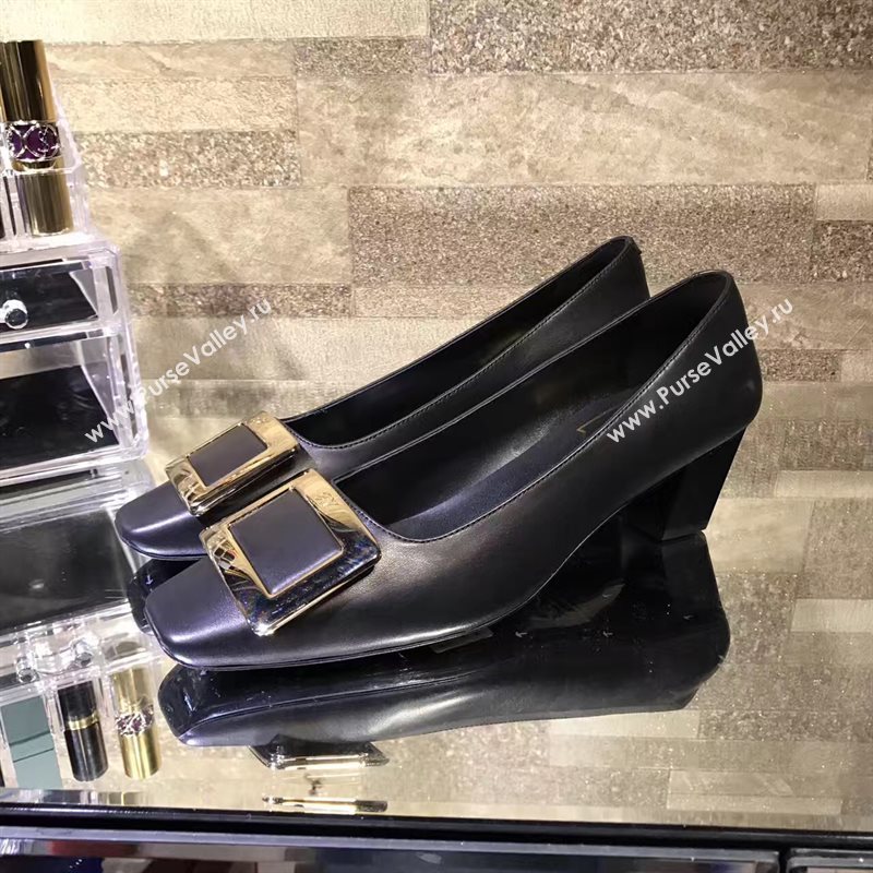 Roger Vivier RV 4.5cm heels black sandals shoes 4326