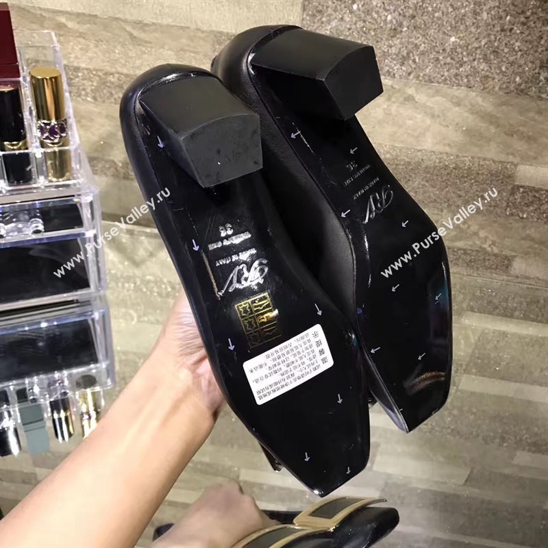 Roger Vivier RV 4.5cm heels black sandals shoes 4326