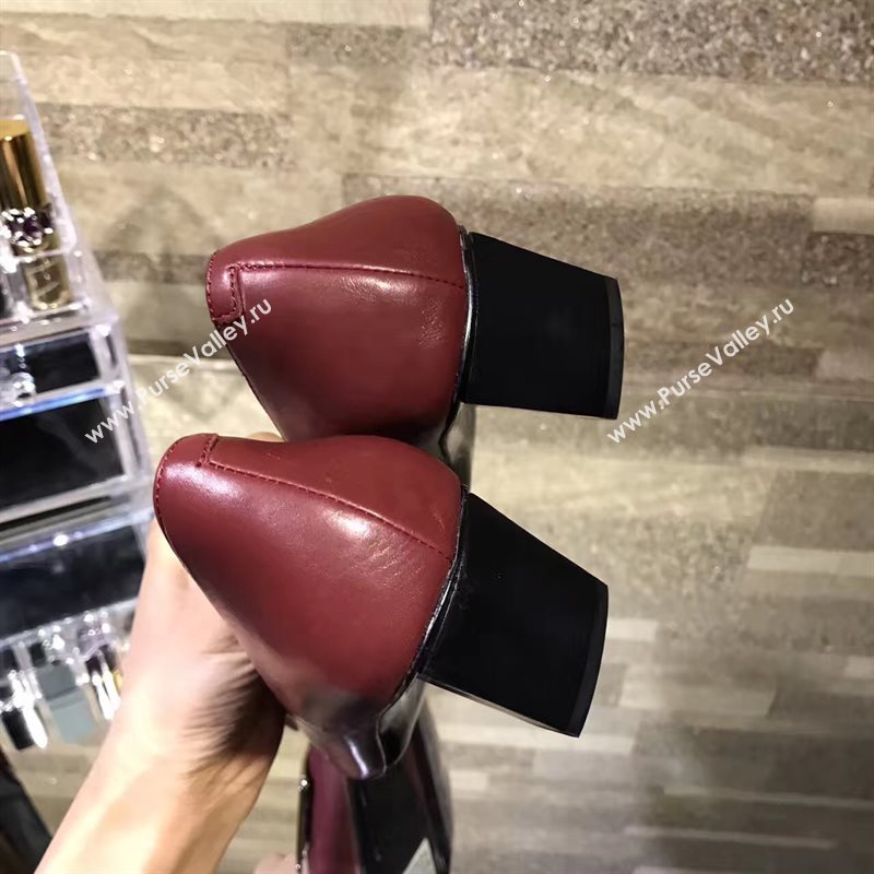 Roger Vivier RV 4.5cm heels wine sandals shoes 4327