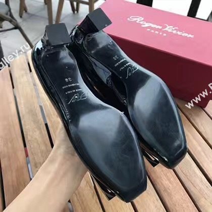 Roger Vivier RV 4.5cm heels black sandals shoes 4331