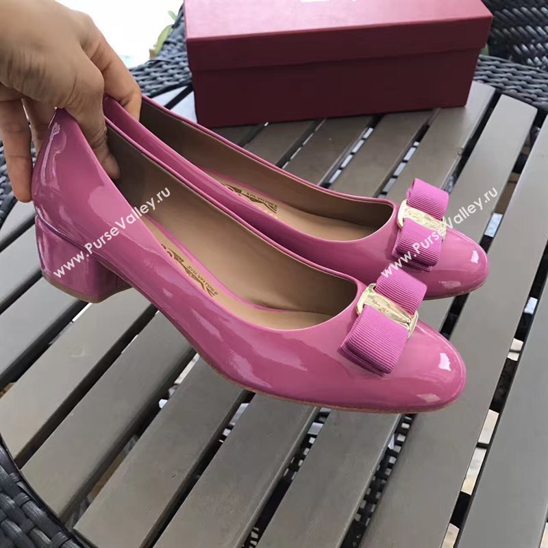 Ferragamo 3.5cm heels pink sandals shoes 4334