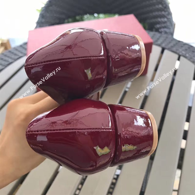 Ferragamo 3.5cm heels wine sandals shoes 4335