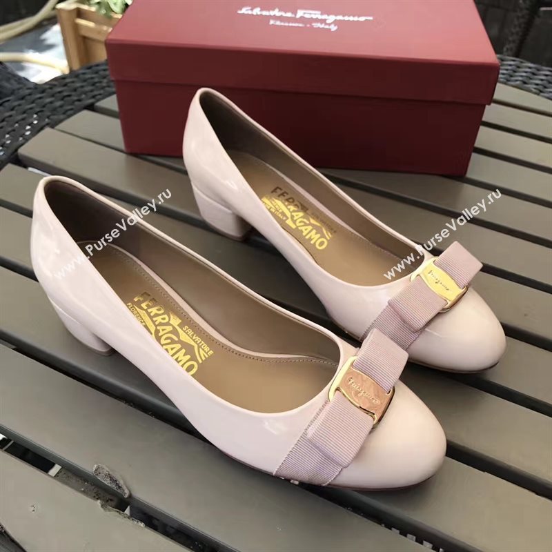 Ferragamo 3.5cm heels cream sandals shoes 4338