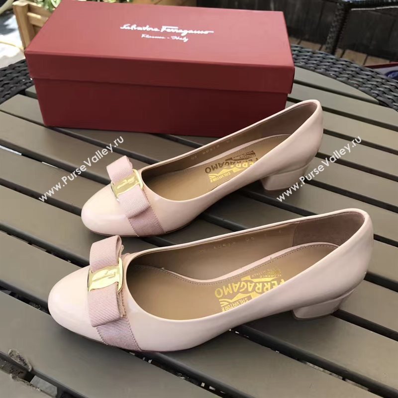 Ferragamo 3.5cm heels cream sandals shoes 4338