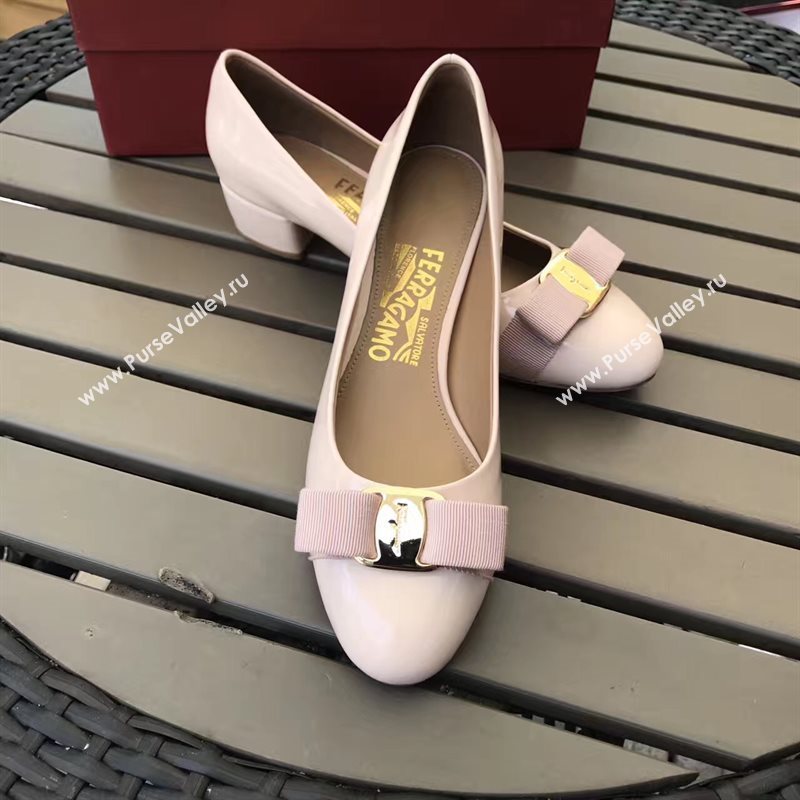 Ferragamo 3.5cm heels cream sandals shoes 4338