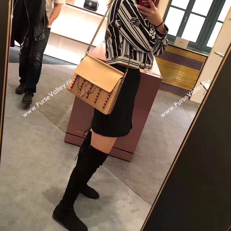 Chloe large faye shoulder nude tote bag 4441