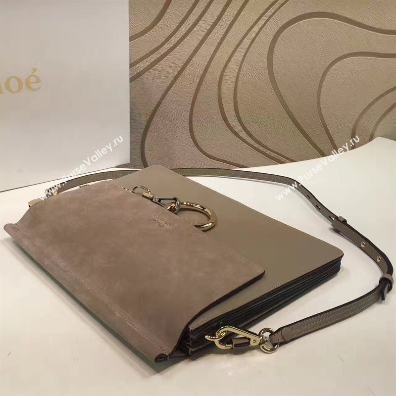 Chloe large gray faye tote shoulder bag 4442