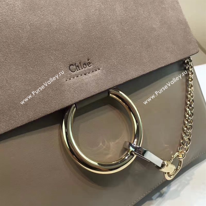 Chloe large gray faye tote shoulder bag 4442