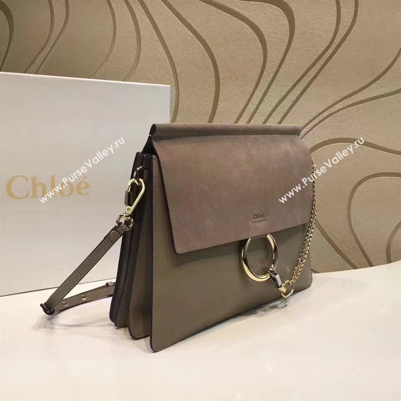 Chloe large gray faye tote shoulder bag 4442