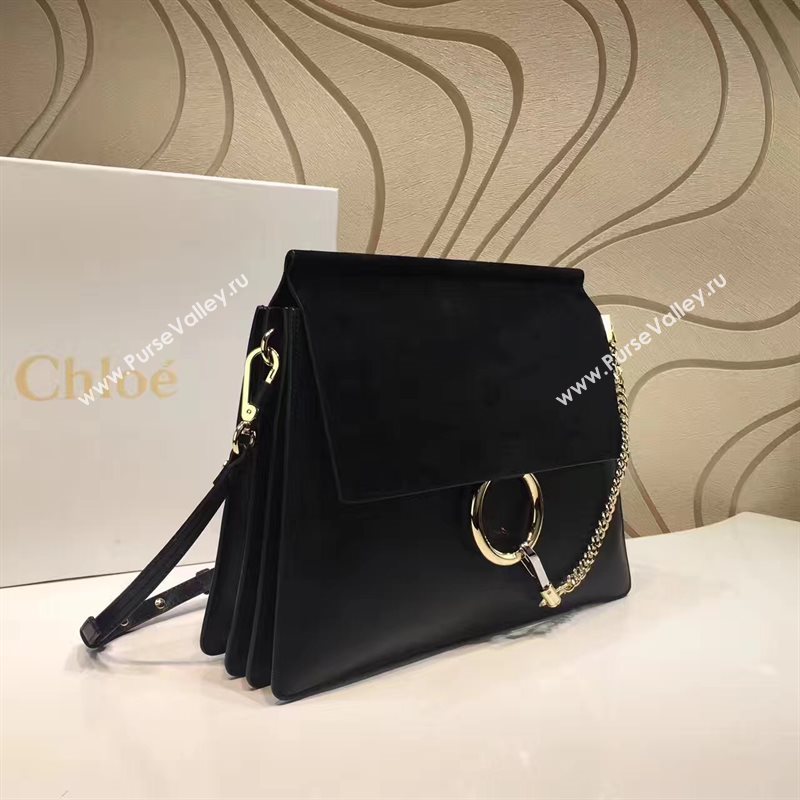 Chloe large black faye tote shoulder bag 4443