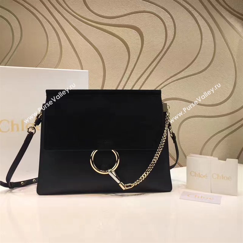 Chloe large black faye tote shoulder bag 4443