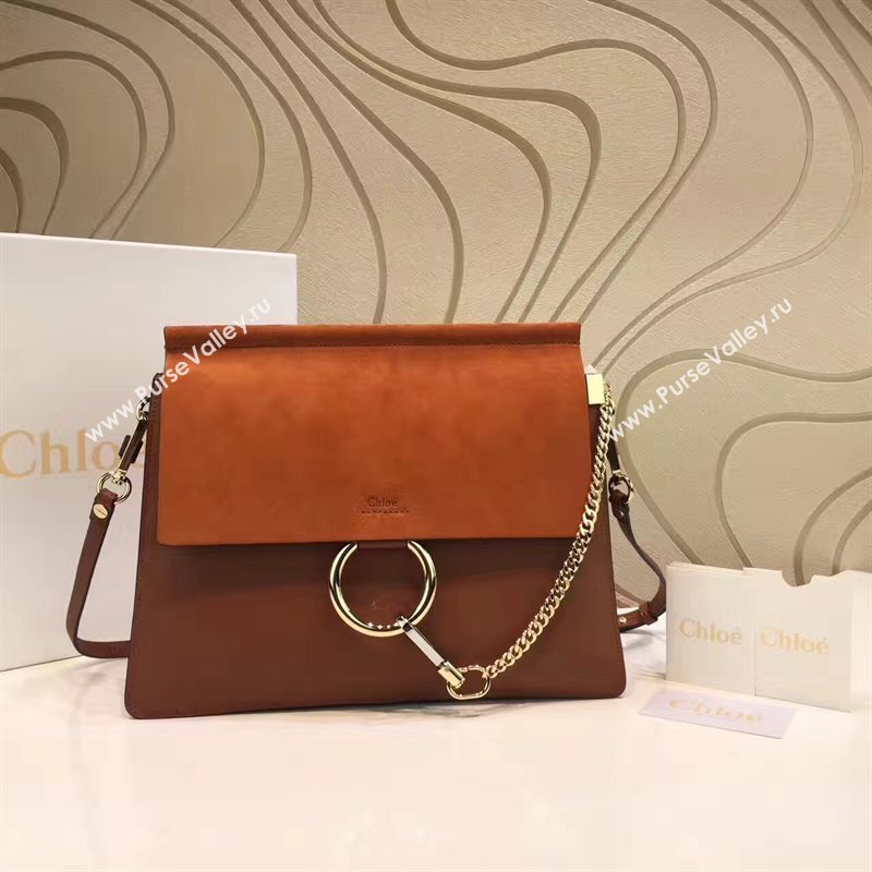 Chloe large coffee faye tote shoulder bag 4444