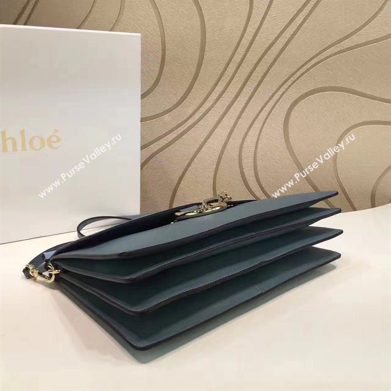 Chloe large faye light blue tote shoulder bag 4445