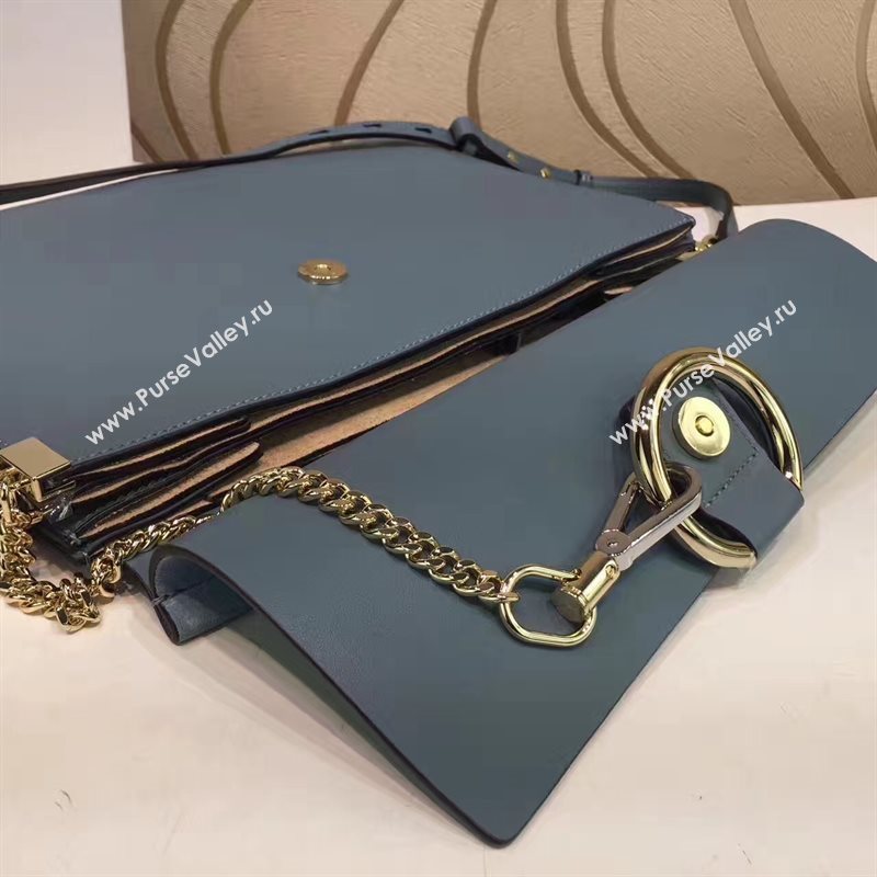 Chloe large faye light blue tote shoulder bag 4445