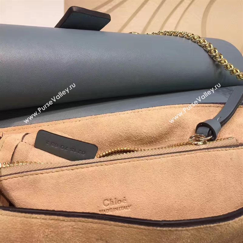 Chloe large faye light blue tote shoulder bag 4445