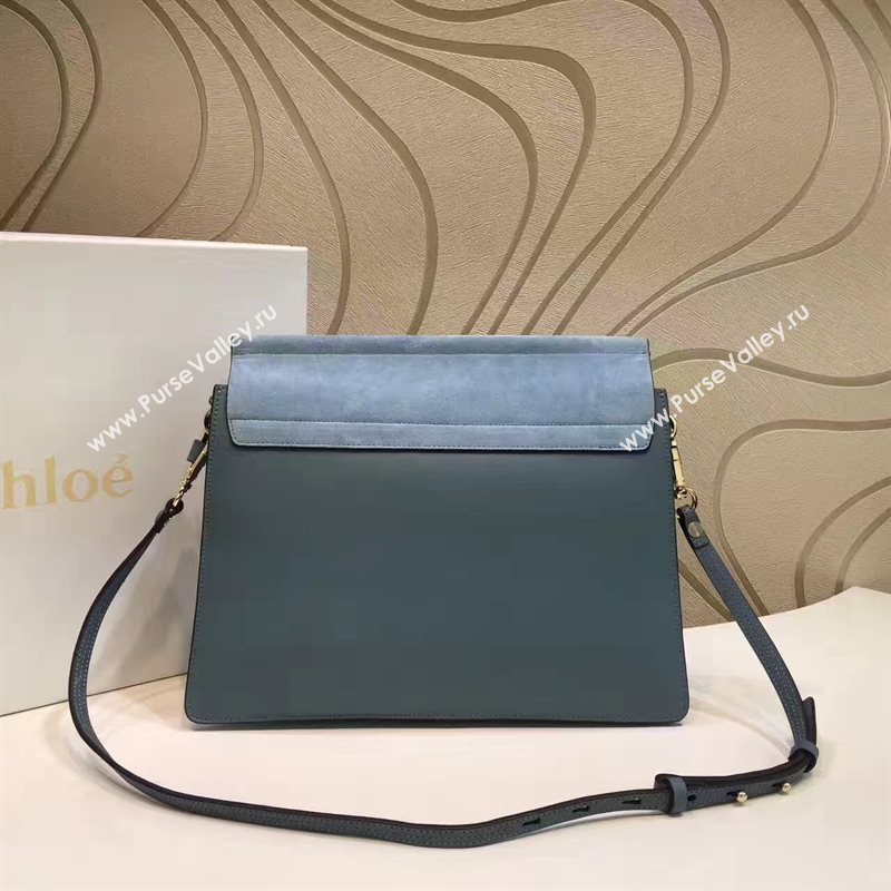 Chloe large faye light blue tote shoulder bag 4445