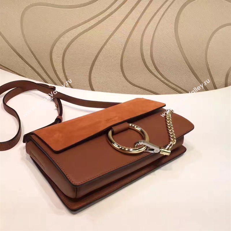 Chloe small tan shoulder faye bag 4446