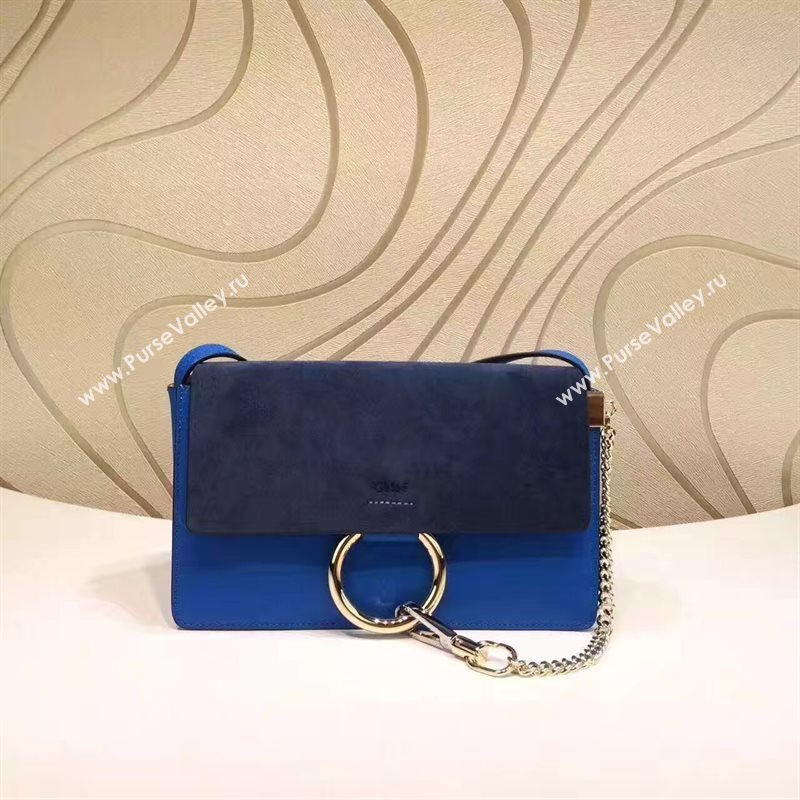 Chloe small navy blue shoulder faye bag 4450
