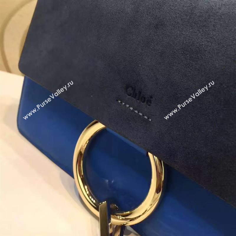 Chloe small navy blue shoulder faye bag 4450