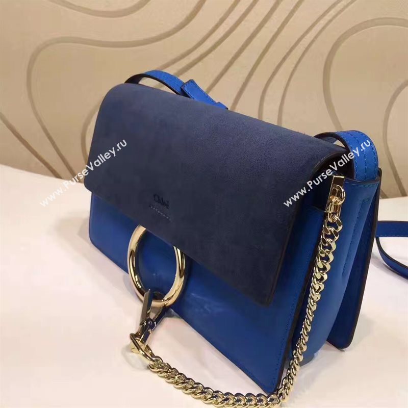 Chloe small navy blue shoulder faye bag 4450