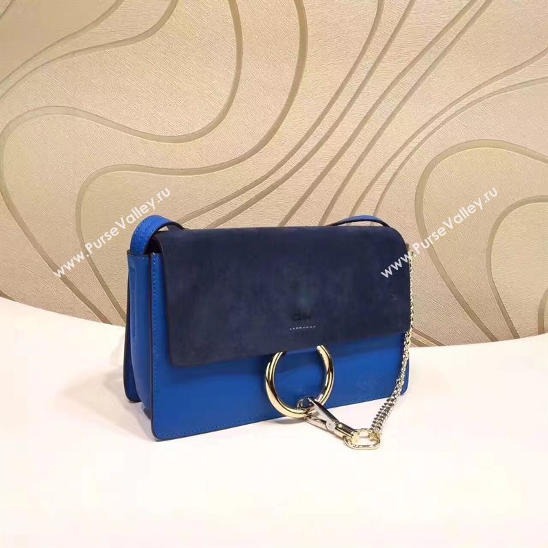 Chloe small navy blue shoulder faye bag 4450