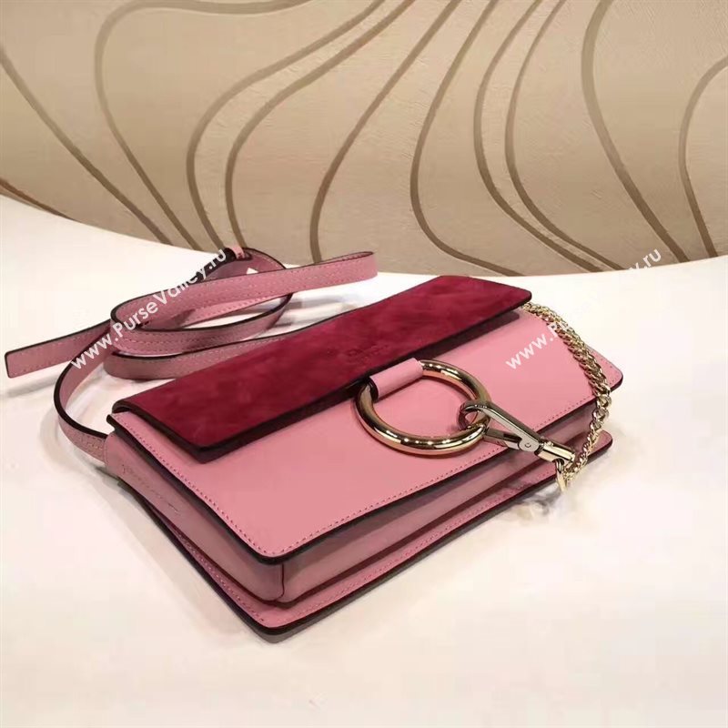Chloe small pink wine shoulder faye bag 4451
