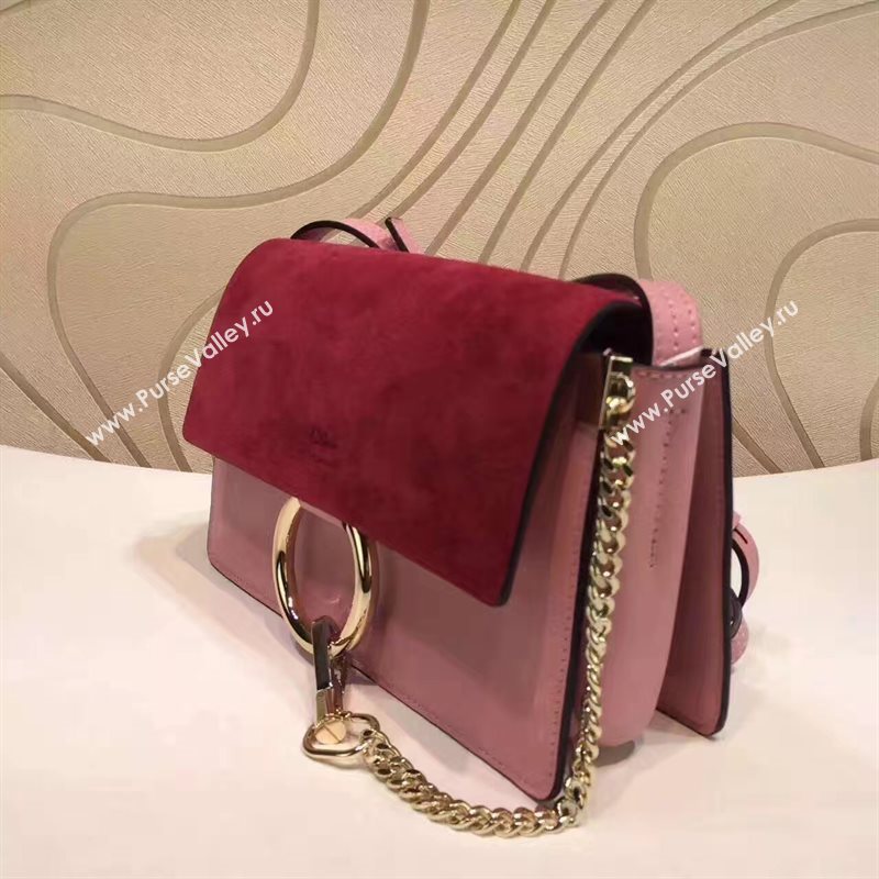 Chloe small pink wine shoulder faye bag 4451