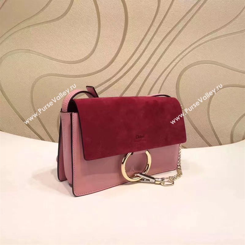 Chloe small pink wine shoulder faye bag 4451