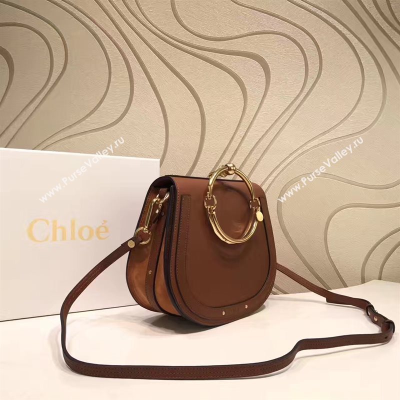 Chloe nile bracelet dark shoulder coffee bag 4459
