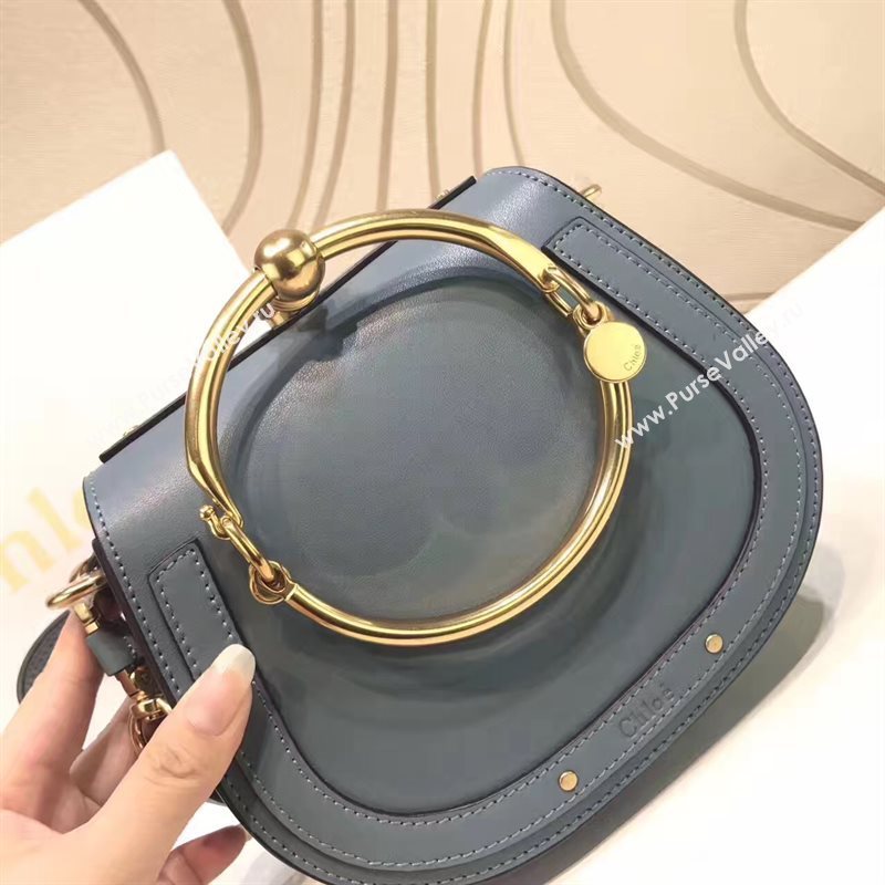 Chloe small nile bracelet shoulder navy bag 4461