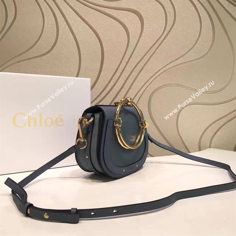 Chloe small nile bracelet shoulder navy bag 4461
