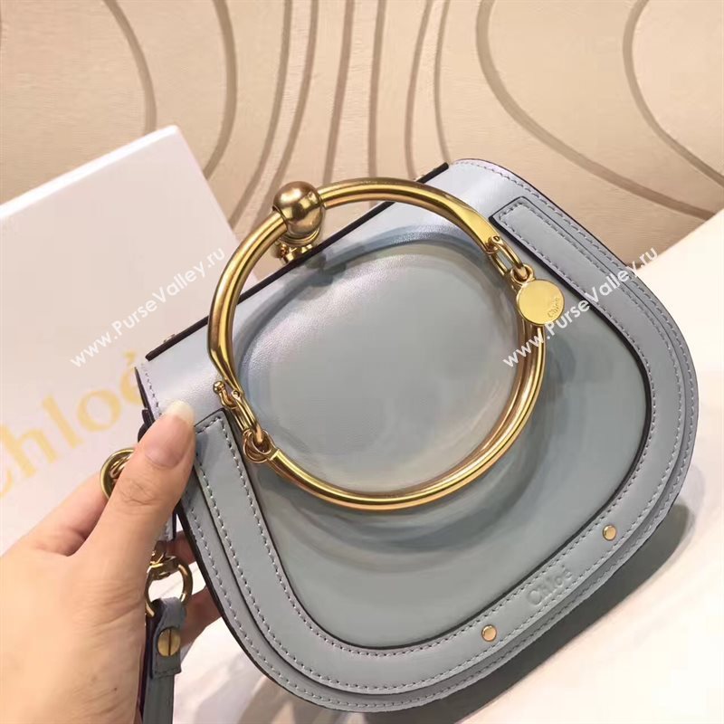 Chloe small nile bracelet sky shoulder blue bag 4467