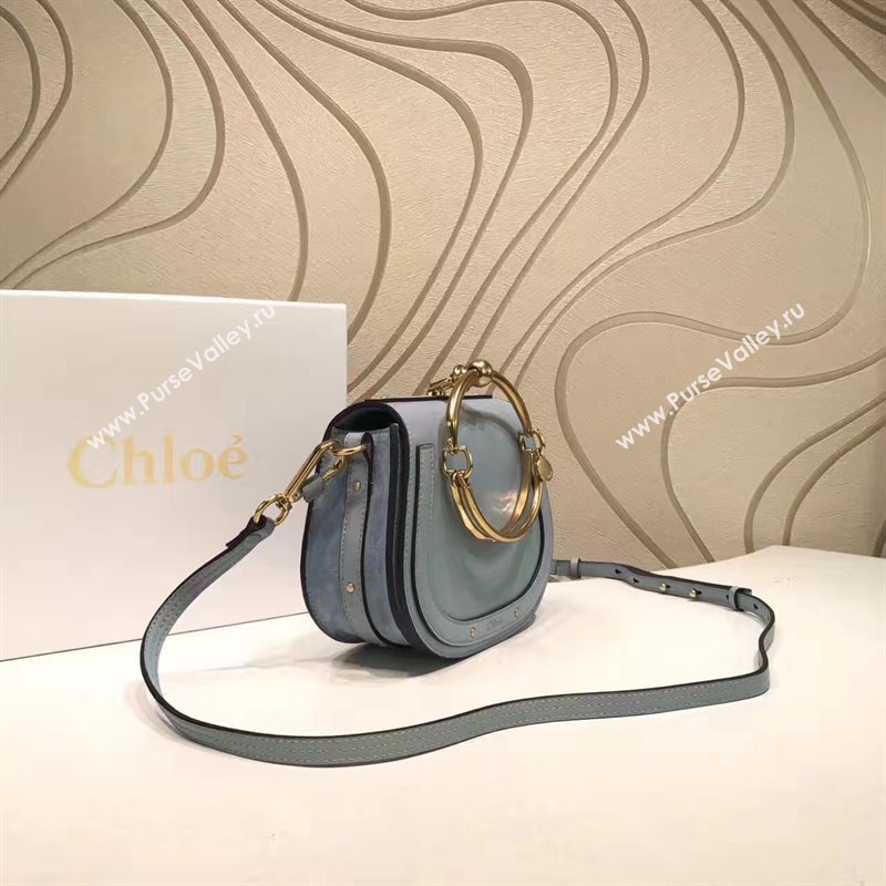 Chloe small nile bracelet sky shoulder blue bag 4467