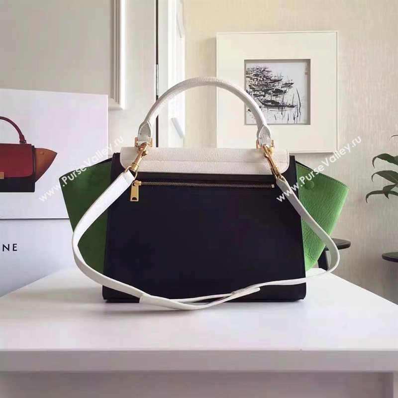 Celine tri-colors Trapeze flap white bag 4468