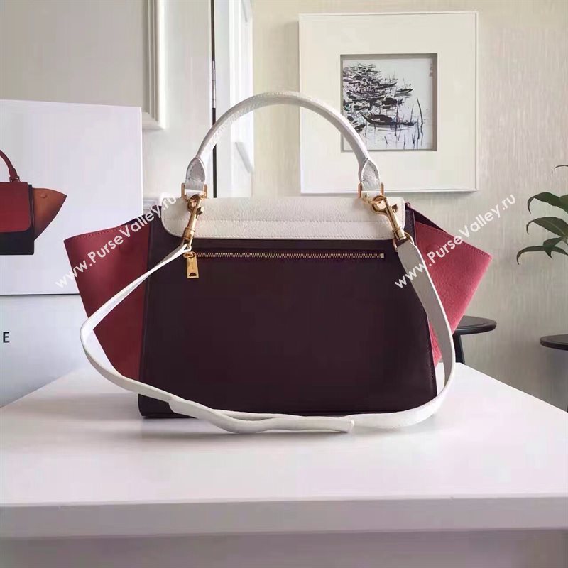 Celine tri-colors Trapeze purple white v bag 4469