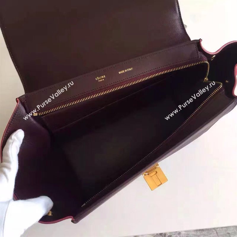 Celine tri-colors Trapeze purple white v bag 4469