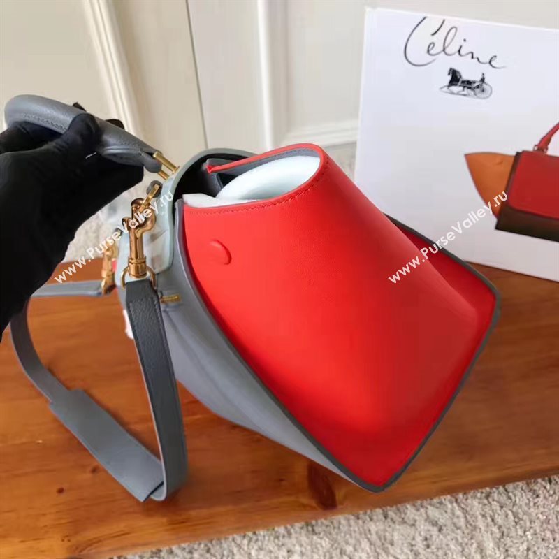 Celine tri-colors sky Trapeze red bag 4474