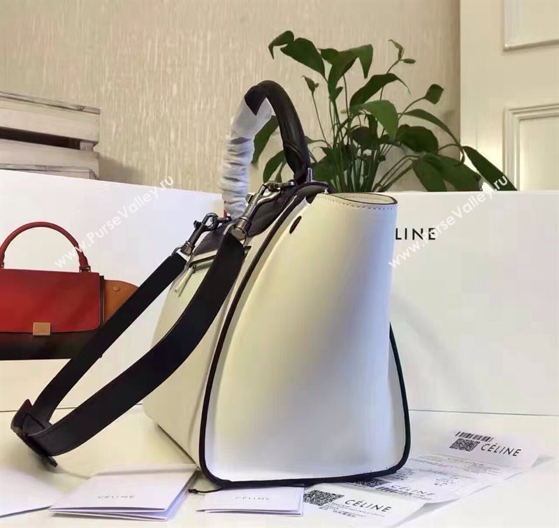 Celine tri-colors black Trapeze white bag 4475