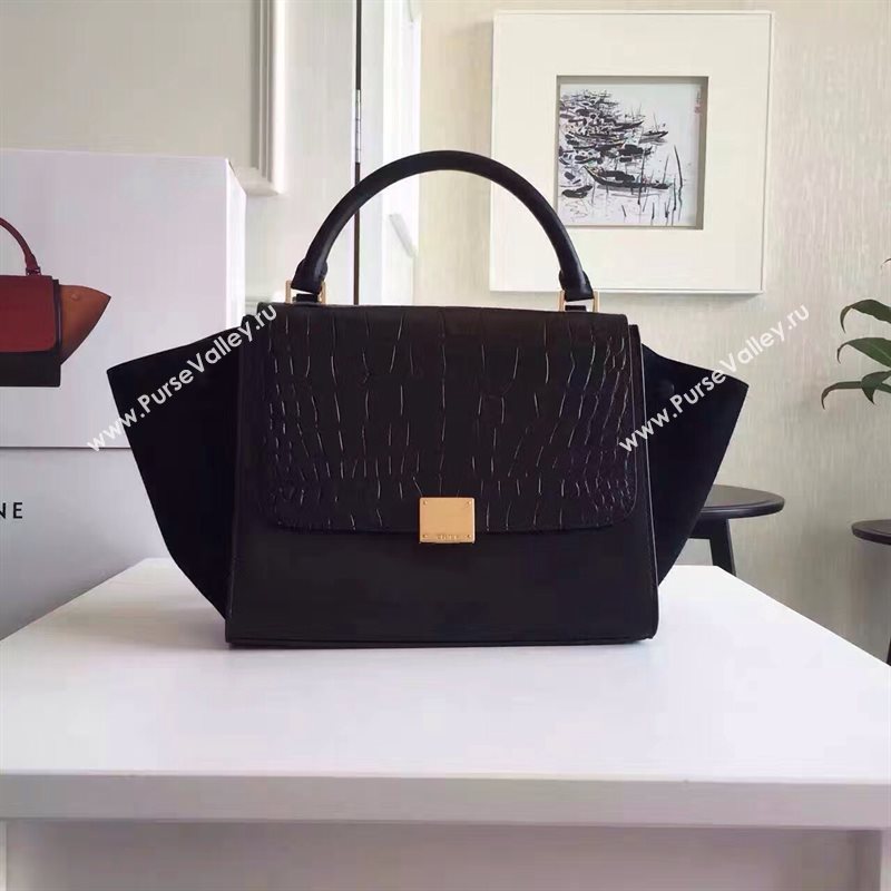 Celine tri-colors black Trapeze bag 4476