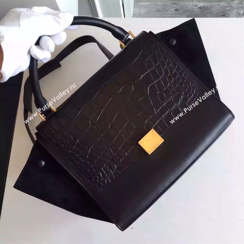 Celine tri-colors black Trapeze bag 4476