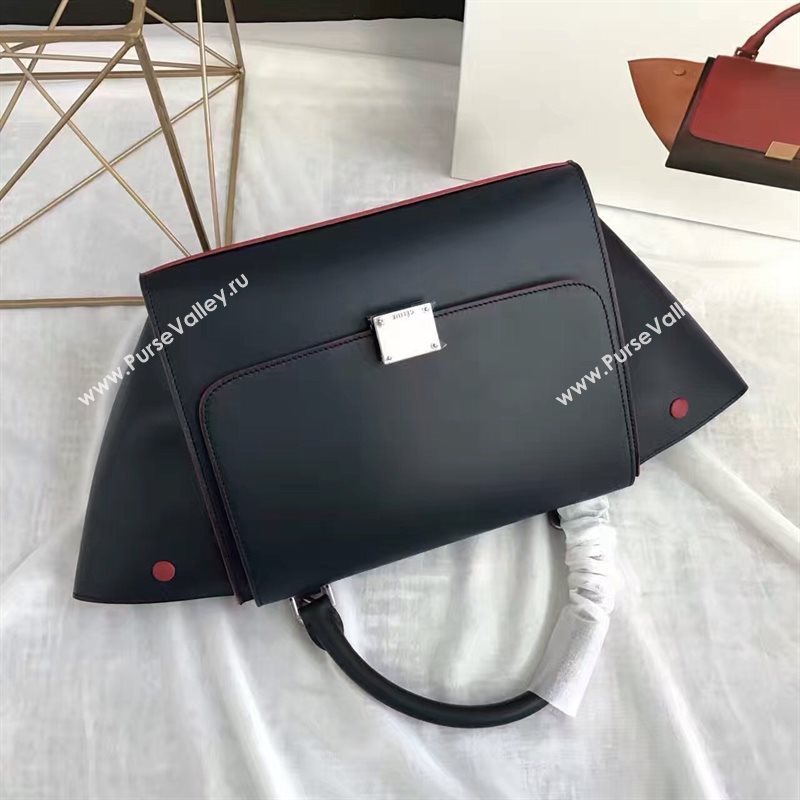 Celine tri-colors black v Trapeze red bag 4477